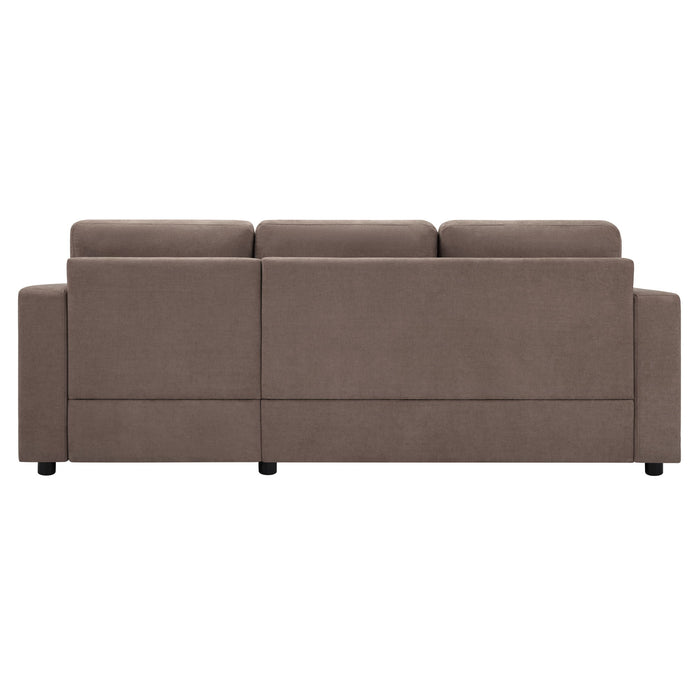 Modern L-Shaped Sectional Sofa With Curved Chaise, USB Ports, And Side Storage Pockets