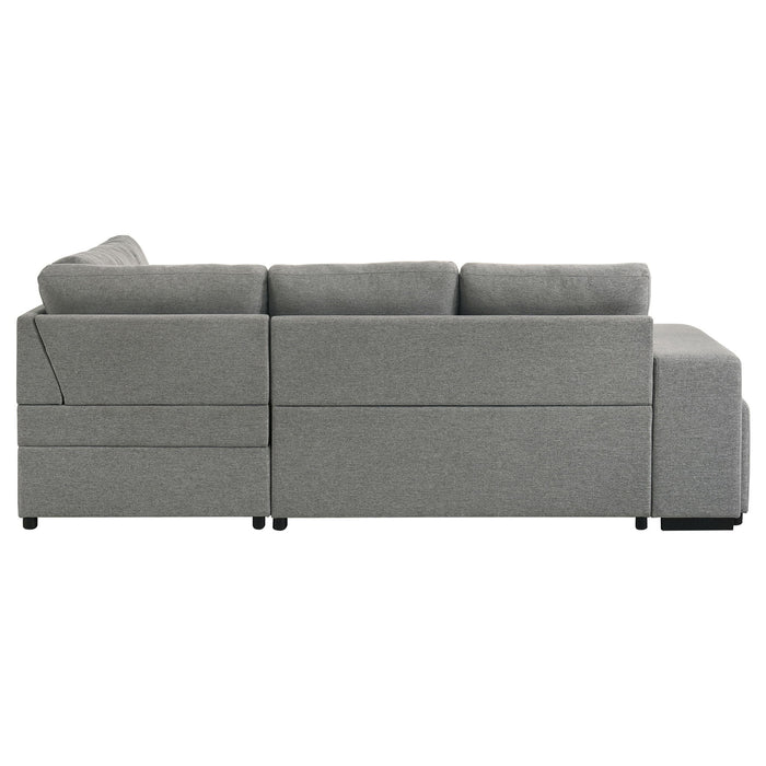 Atkinson - Sleeper Sectional Sofa With Lift Top Chaise - Gray
