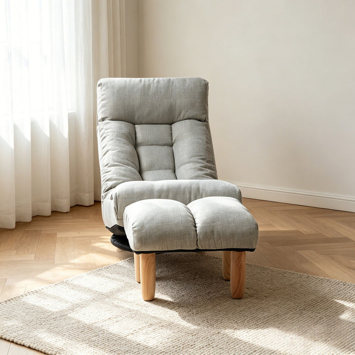 Adjustable Japanese Reclining Floor Chair Sofa With Metal Frame For Living Room