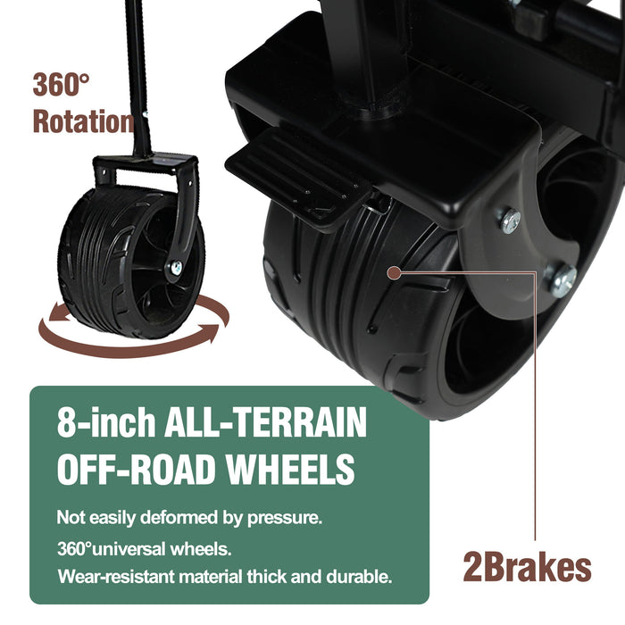 Wagons Carts Heavy Duty Foldable With Big Wheels