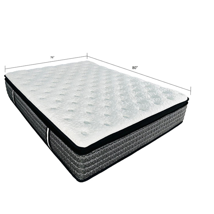 14" Premium Pocket Coil Hybrid Mattress With Gel Memory Foam, Super Plush - Gray / White - King