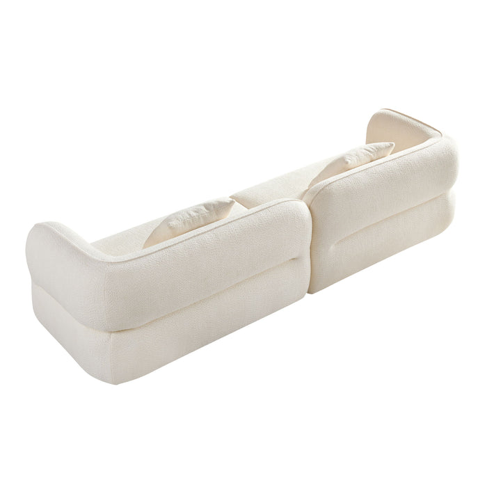 Sectional Sofa With Durable Fabric, Solid Wood Frame, And High Density Sponge Fill