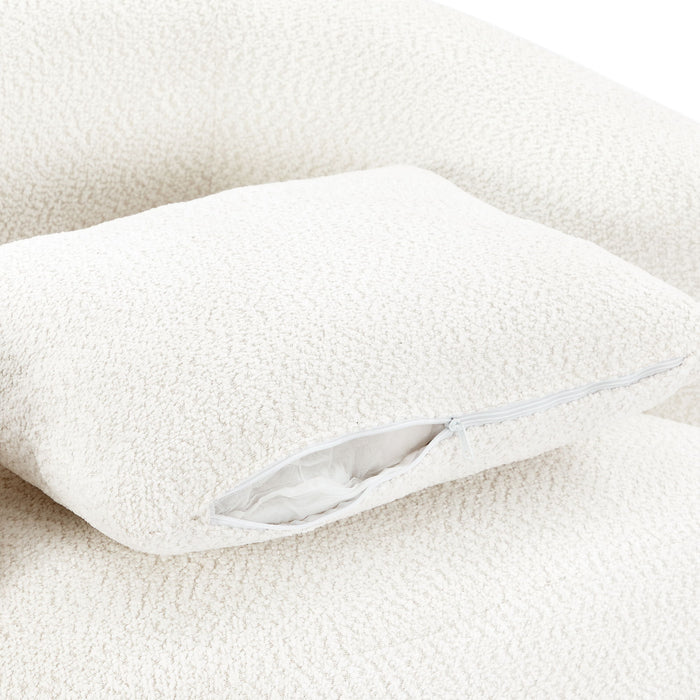 360° Swivel Barrel Sofa Chair With Throw Pillow, Chenille Upholstered Accent Chair