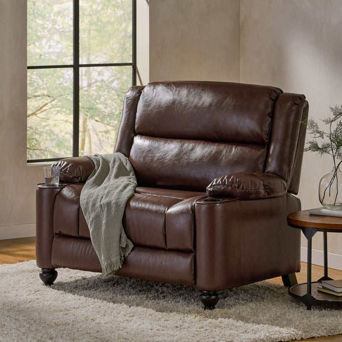 Tufted Design Wide Manual Recliner Chair