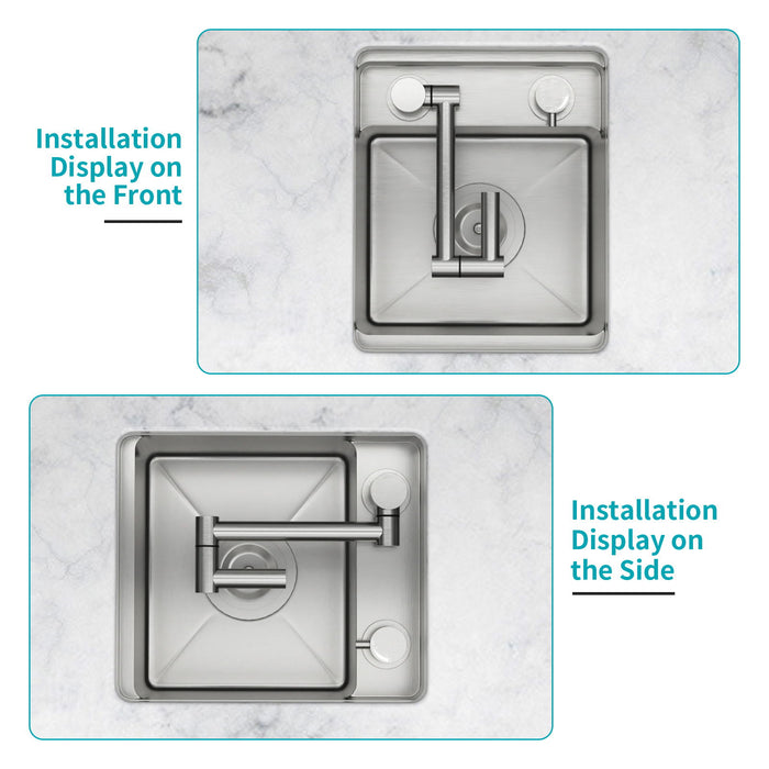 Undermount Bar Sink With Folding Faucet