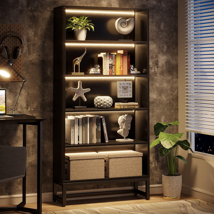 5 Tier Heavy Duty Bookshelf For Living Room