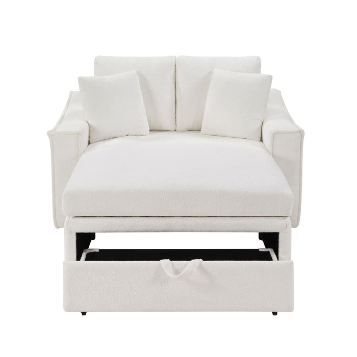 Modern Chaise Sofa With Hidden Storage For Living Room