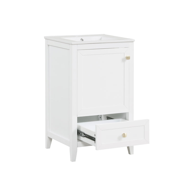 Bathroom Vanity With Sink, Soft Closing Cabinet Door, Storage Rack And Drawer
