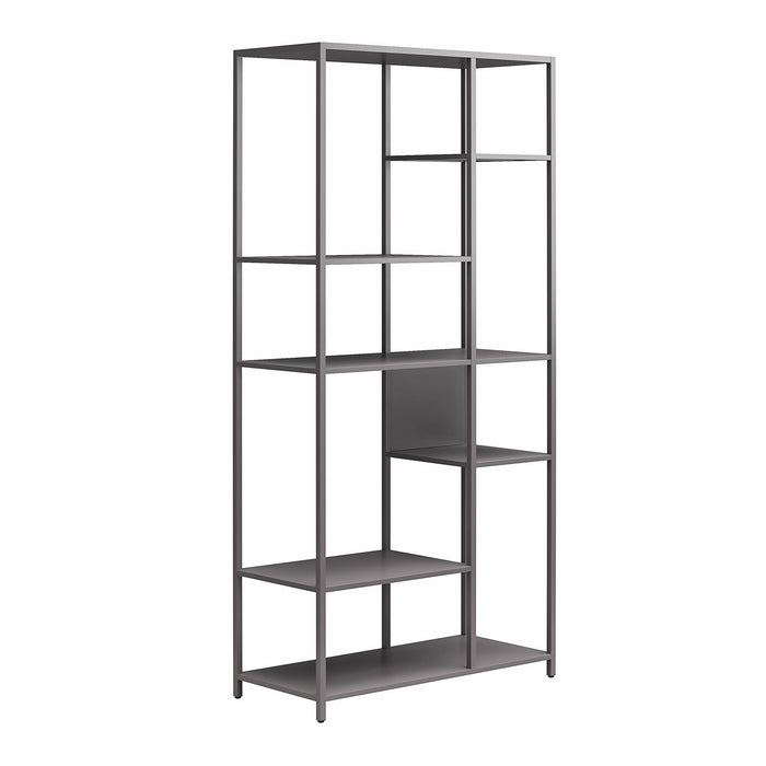 Mission District - Bookcase Room Divider With 6 Shelves - Gray