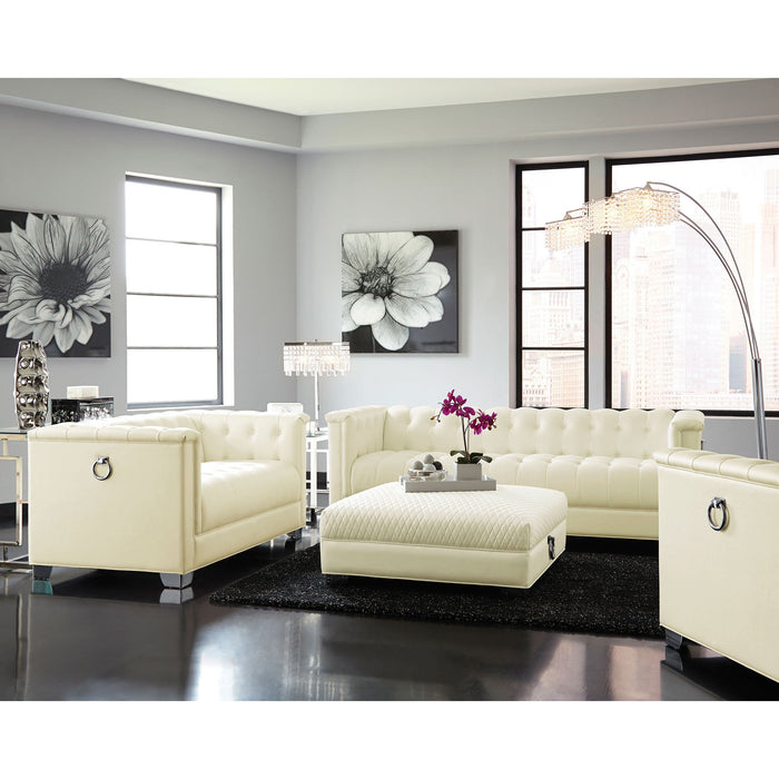 Cordelia - Square Ottoman - White