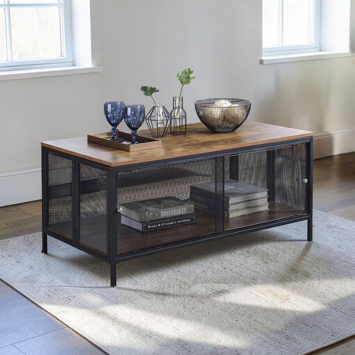 Winam - Coffee Table - Antique Oak / Black