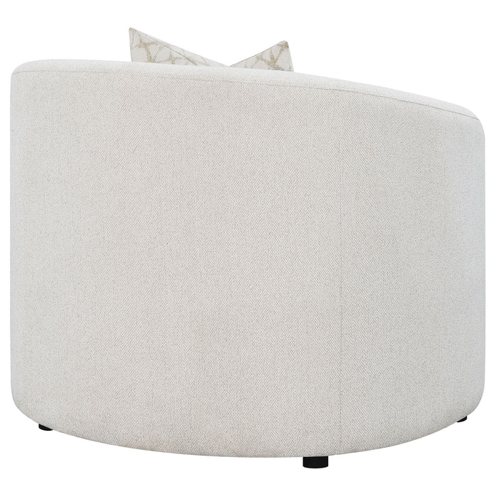 Rory - Sloped Arms Chair With Pillow - White