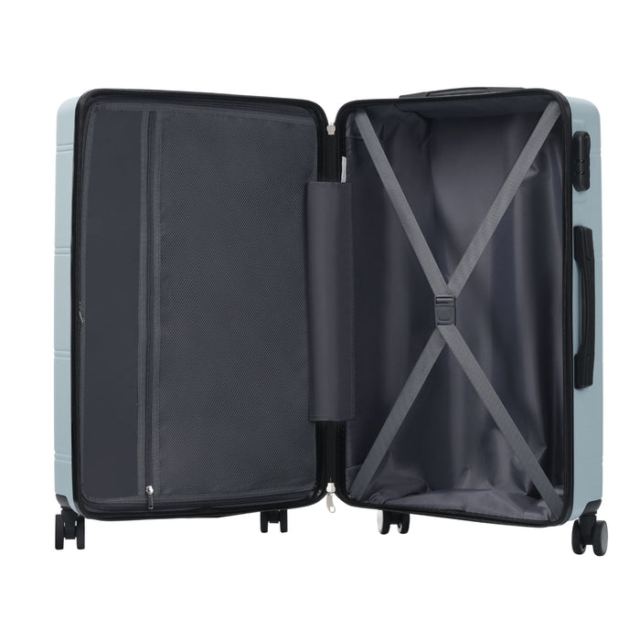 6 Piece Lightweight Hardshell Luggage Set With Double Spinner Wheels, Password Lock