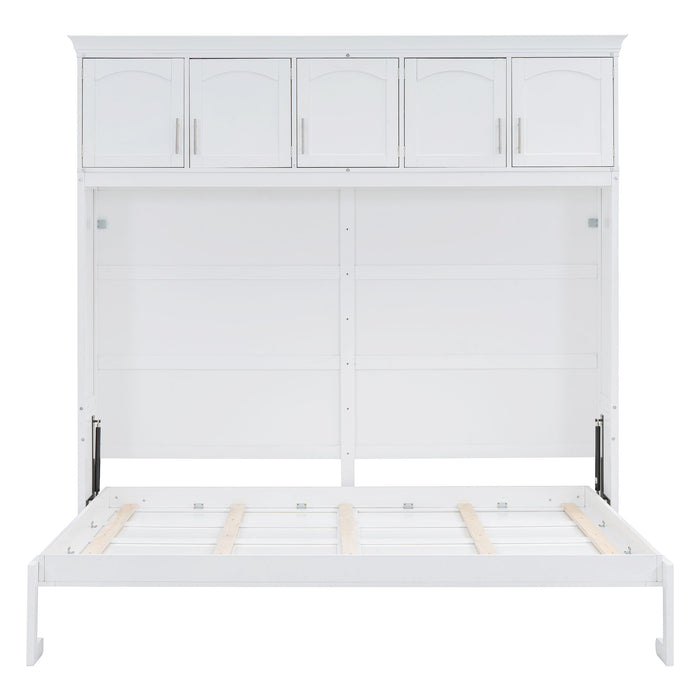Murphy Modern Bed With Top Cabinets For Space Saving And Comfort