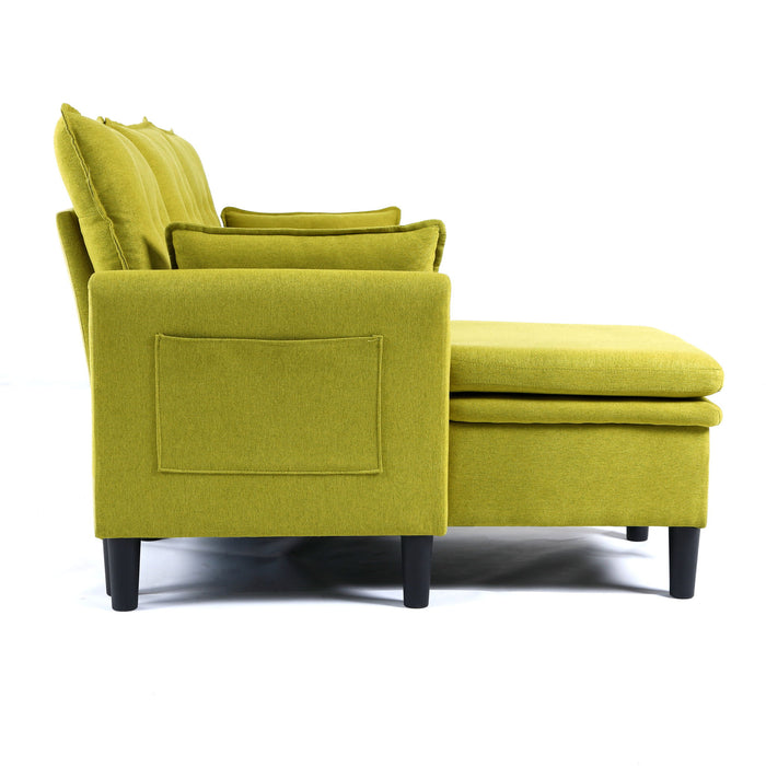 L-Shaped Reversible Chaise Sectional Sofa With Storage