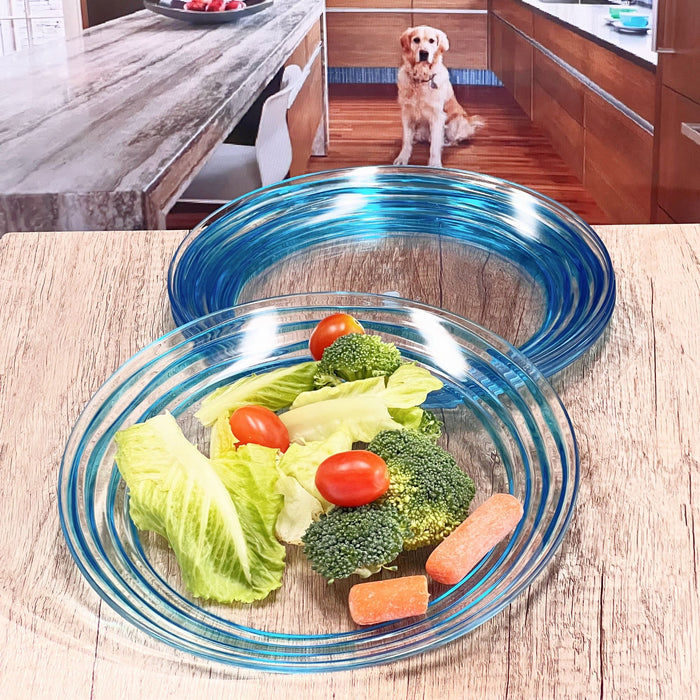 Designer Swirl Acrylic Dinner Plates (Set of 4)