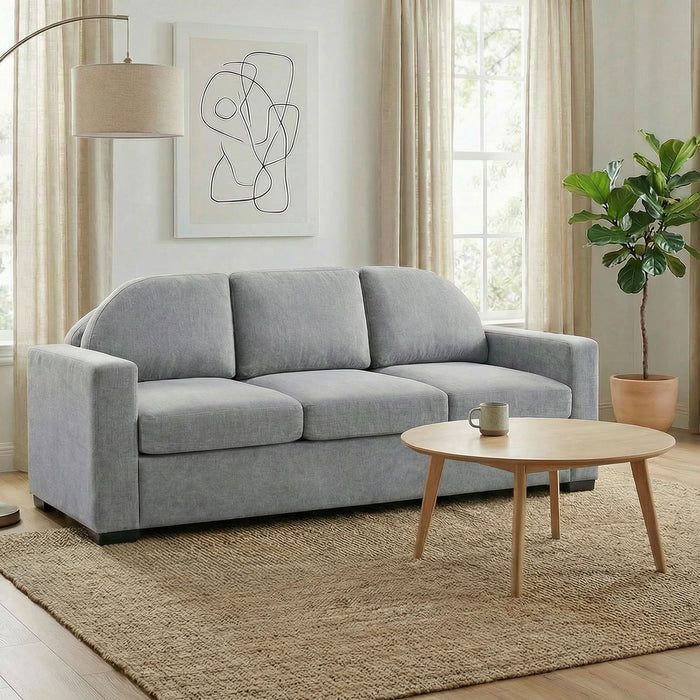 Modern 3 Seater Sofa With Curved Backrest