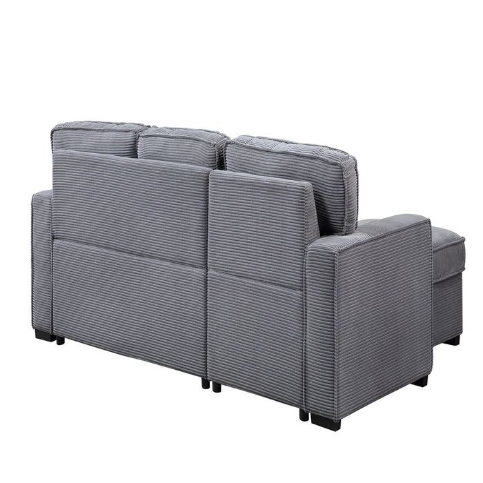 Territory - Pull Out Sofa Bed With Design - Dark Gray
