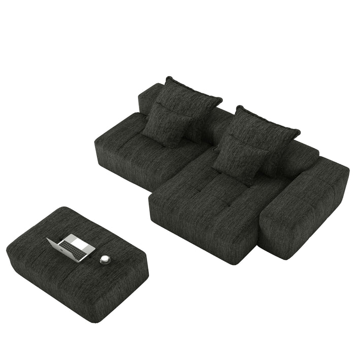 Modern Oversized Diy Combination, Modular Sectional Sofa With Pillows