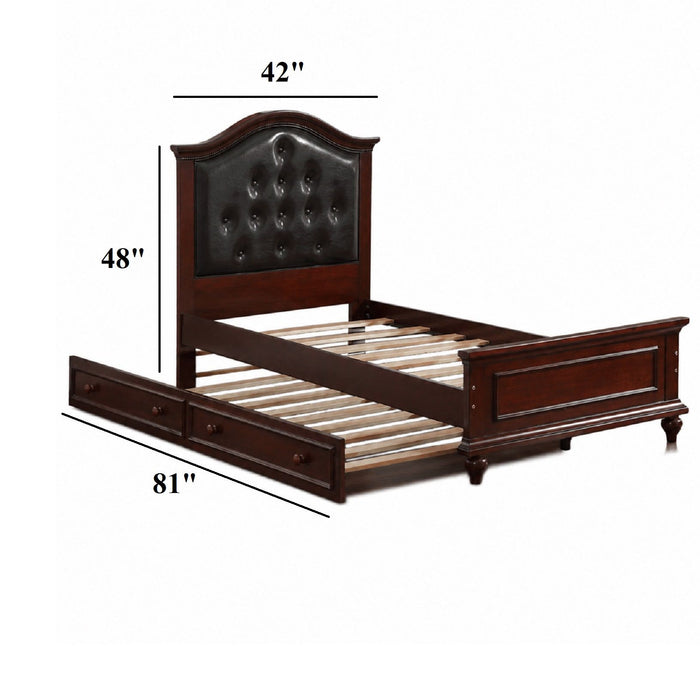 Contemporary Style Bed With Trundle