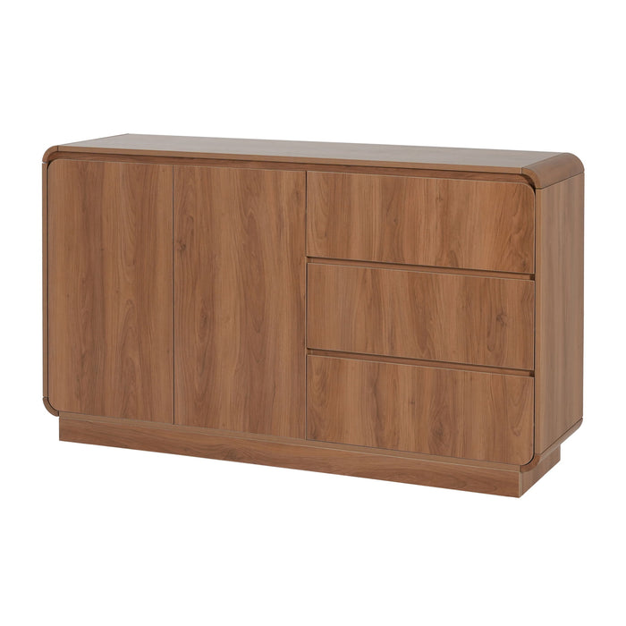 Sideboard, Wide Storage With 2 Doors And 3 Drawers