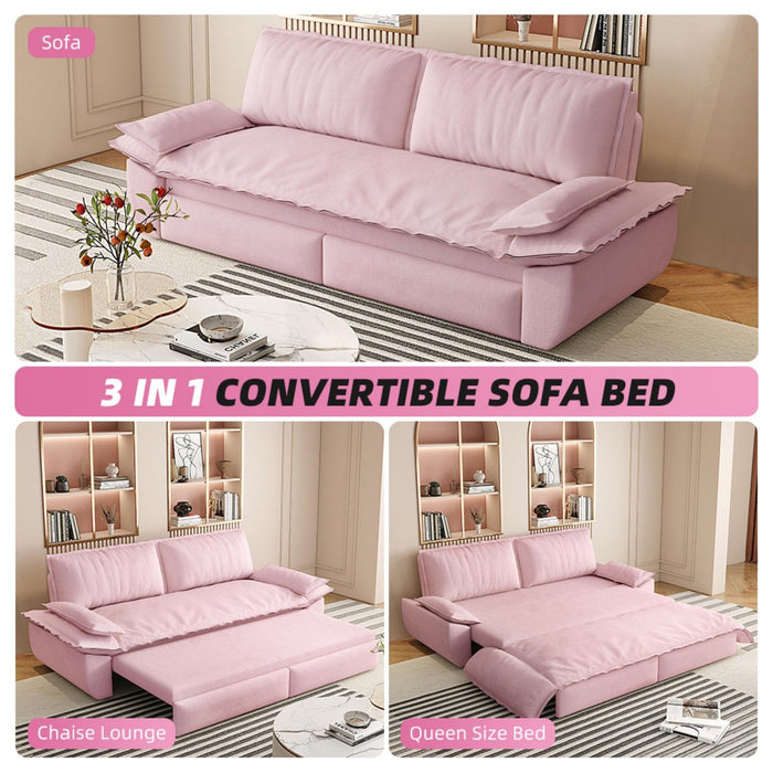 Pull Out 3-In-1 Convertible Sleeper Sofa