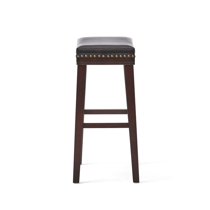 Elegant Saddle Stool With Curved Seat Comfort - Brown