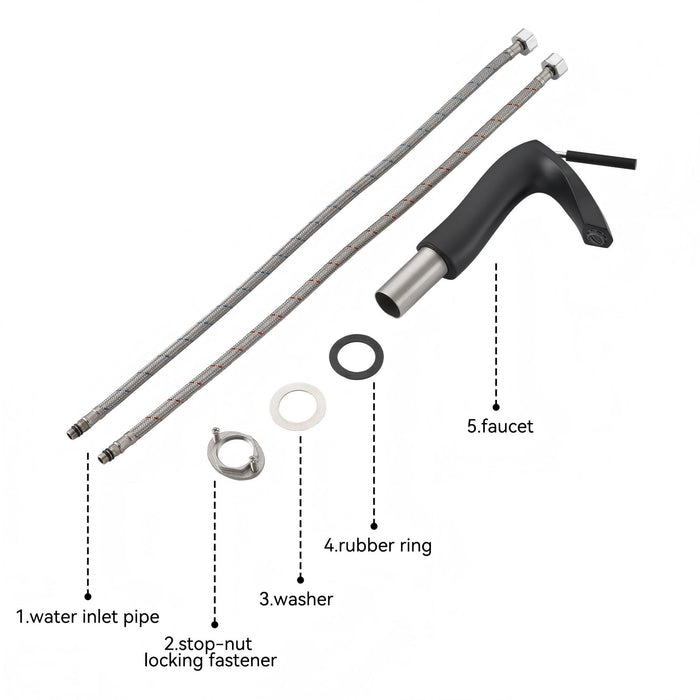 Contemporary Single Handle Lavatory Basin Sink Faucet Brass