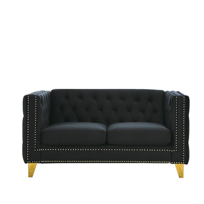 Modern Sofa With Button Tufting, Upholstered Couch For Living Room