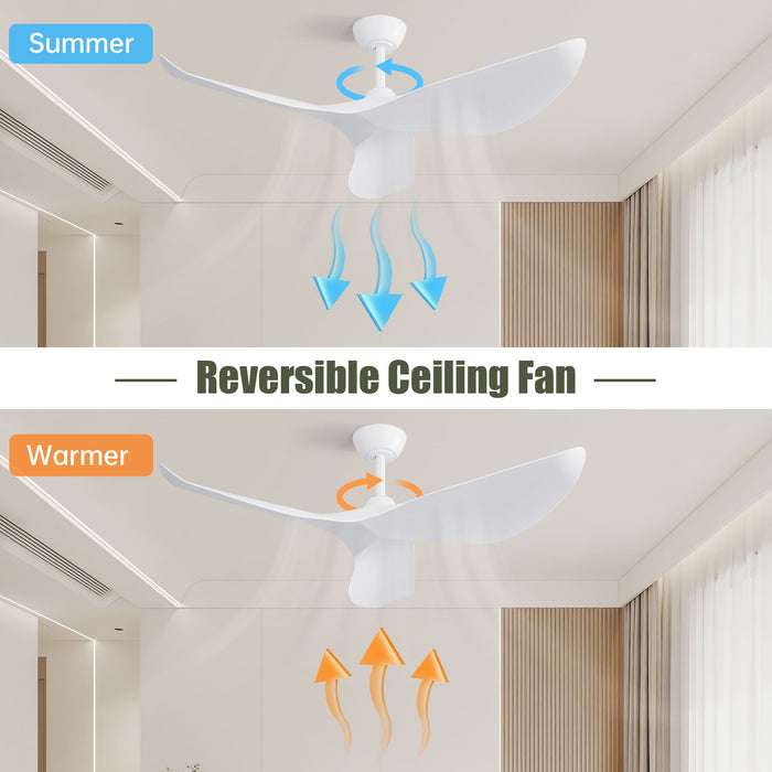 38" Ceiling Fan Without Light With DC Motor And Remote Control