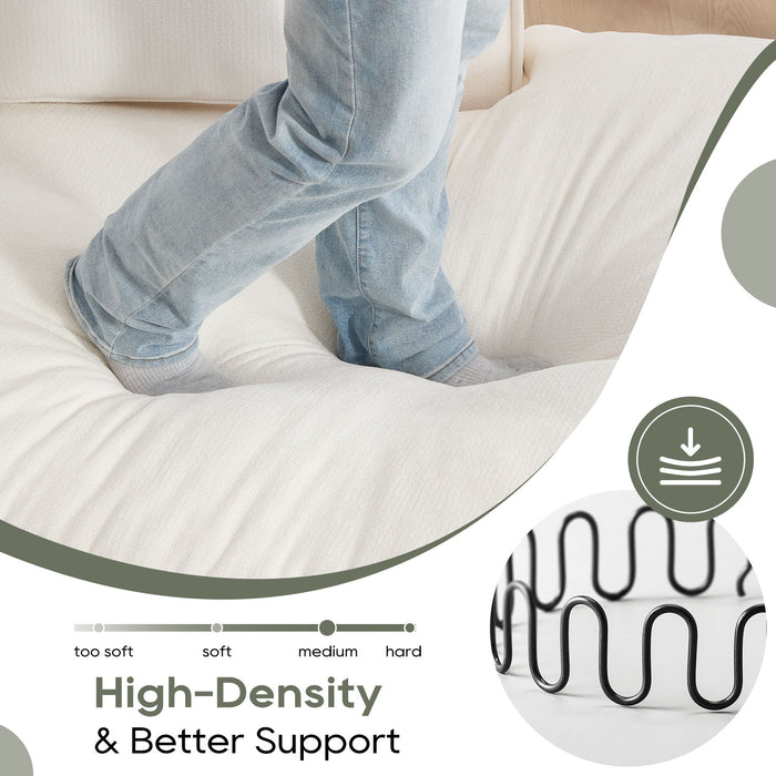 Modern Minimalist Modular Sectional Sofa With Deep Seats And Right Facing Chaise