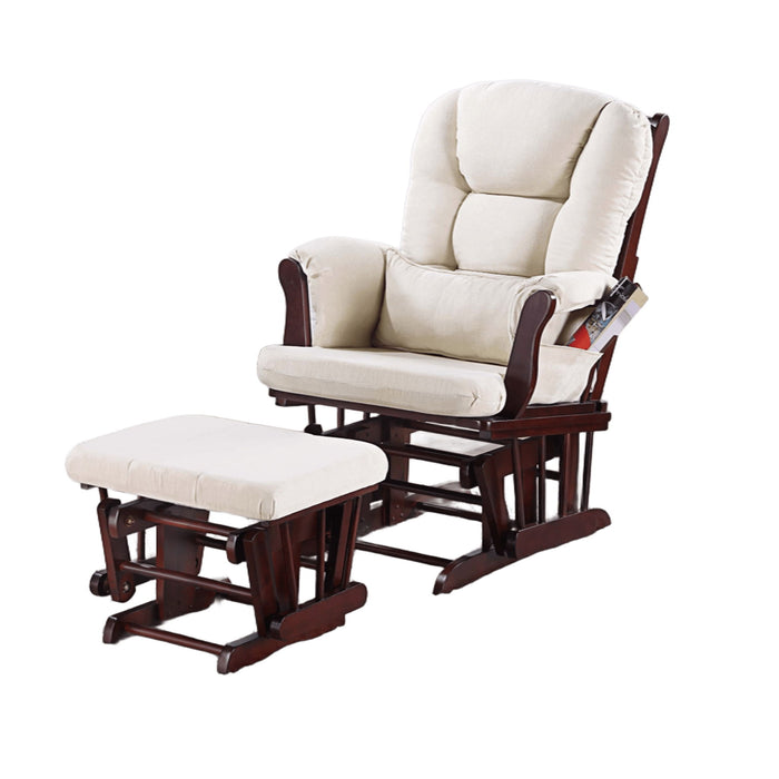 Upholstered Glider Chair With Ottoman