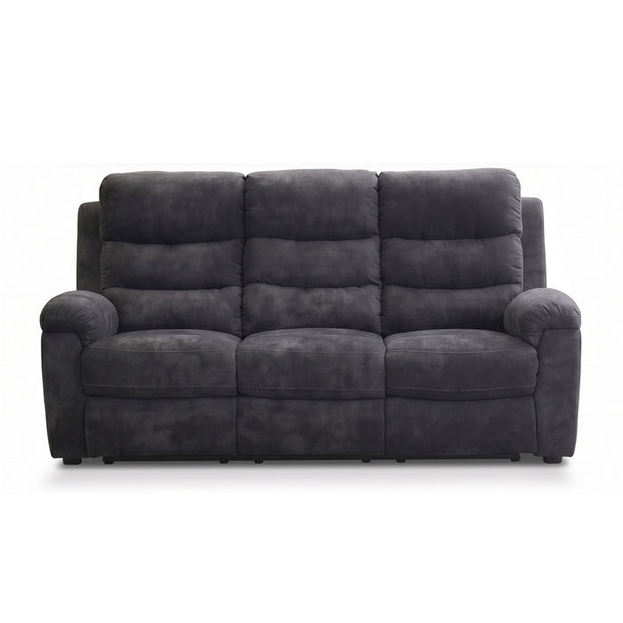 2 Piece Reclining Sofa Set, 3 Seat Sofa & 2 Seat Loveseat, 150° Recline - Dark Gray