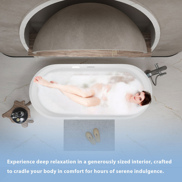 Linear Freestanding Soaker Tub