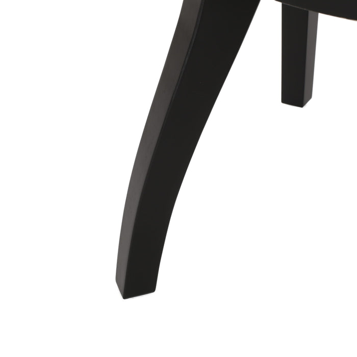 Elegant Dining Chair With Cane Web Backrests And Velvet Upholstery