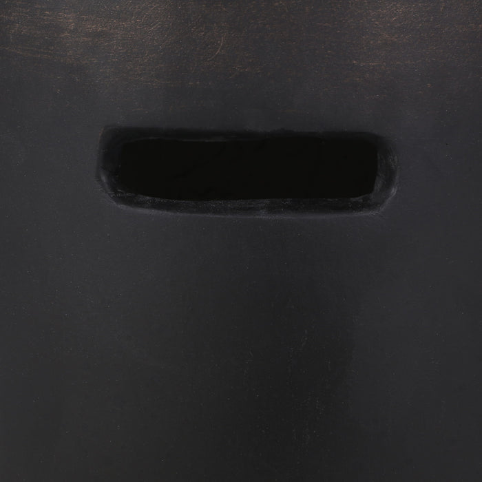 Outdoor End Table With Cutout Handle - Copper