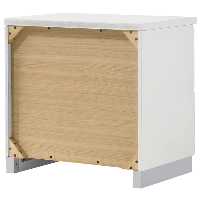 Dulcey - 2 Drawer Nightstand - Gloss White