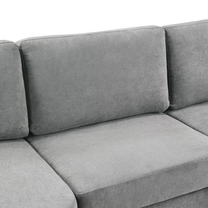 Modern 3 Seater Upholstered Sofa With Curved Design