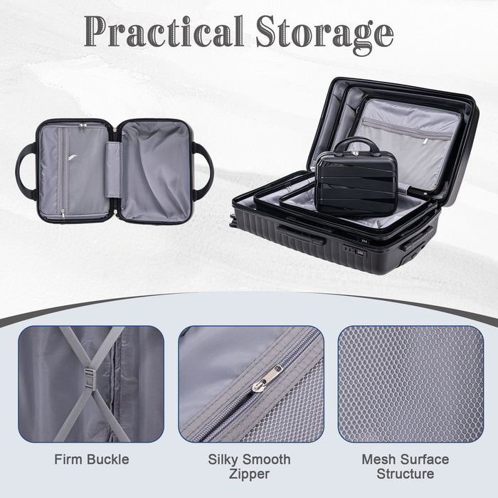 4 Piece Luggage Set, Combination Lock