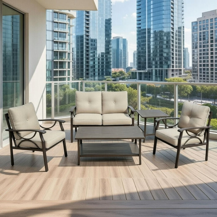 Patio Furniture Set & Coffee Table For Backyard