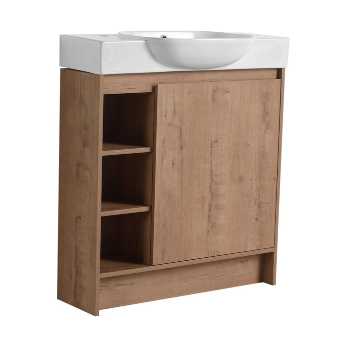 Sleek Design Freestanding Bathroom Vanity With Sink, Soft Close Door
