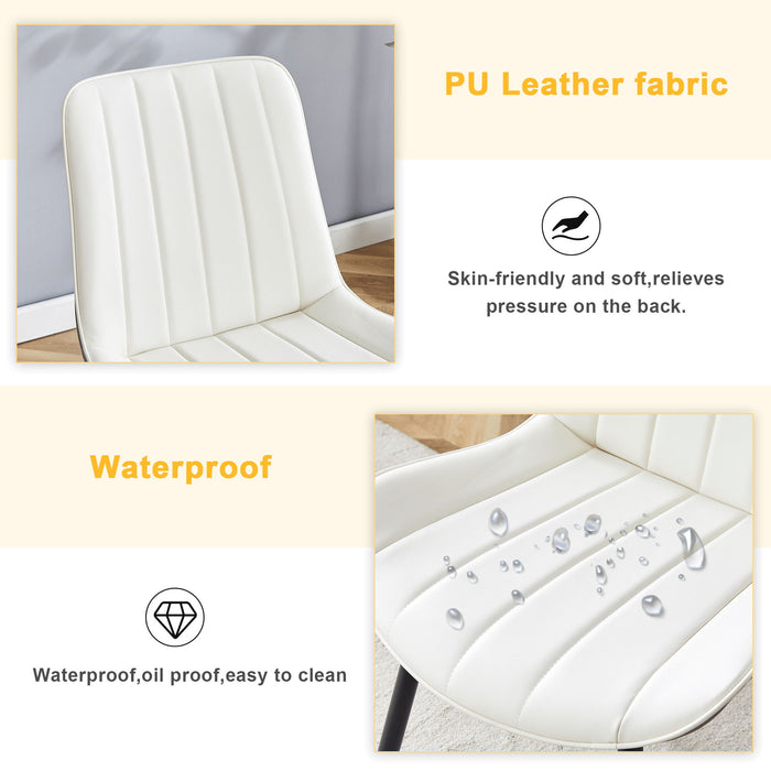 Modern Minimalist Dining Chair Set, Extended Seat Cushion