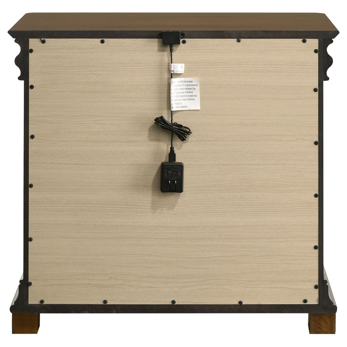 Leonide - 2 Drawer Nightstand With USB Charging And Hidden Storage - Cherry