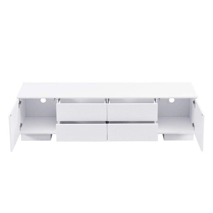 Modern TV Stand With Storage Cabinets, 4 Drawers