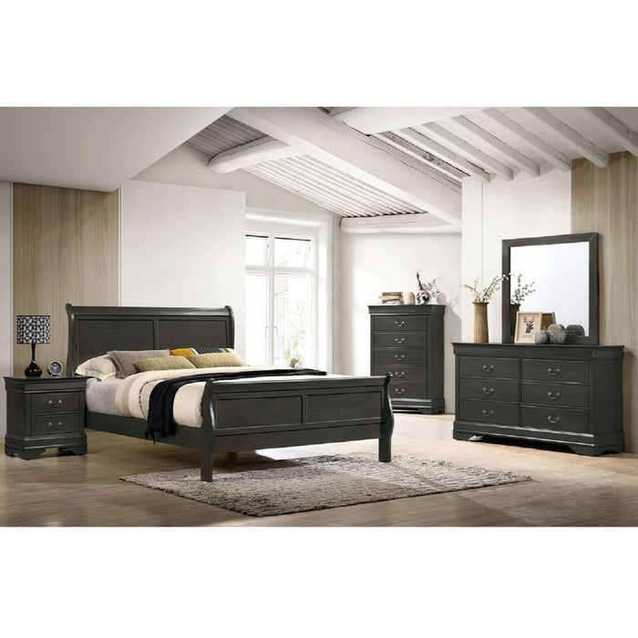 Louis Phillipe Sleigh Bed