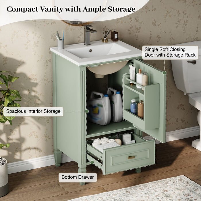 Retro Bathroom Vanity With Sink