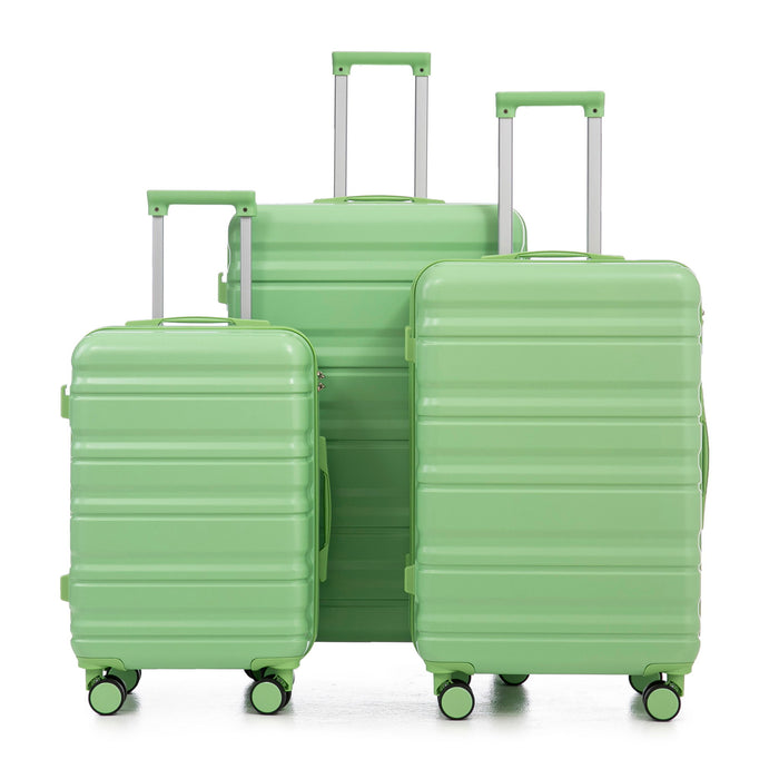 Tourist 3 Piece Luggage Set, Combination Lock, Durable Hard Shell With 360° Silent Wheels