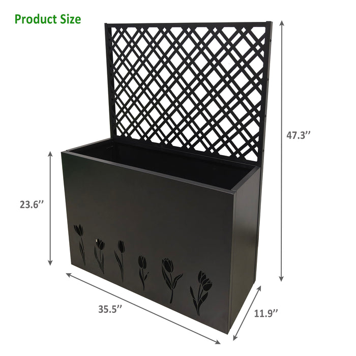 Tall Planter Raised Garden Bed With Trellis