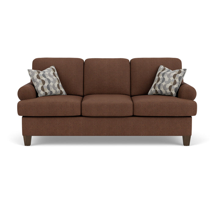 Moxy - Fabric Sofa, T-Shaped Seat Cushion, Curved Sock Arms