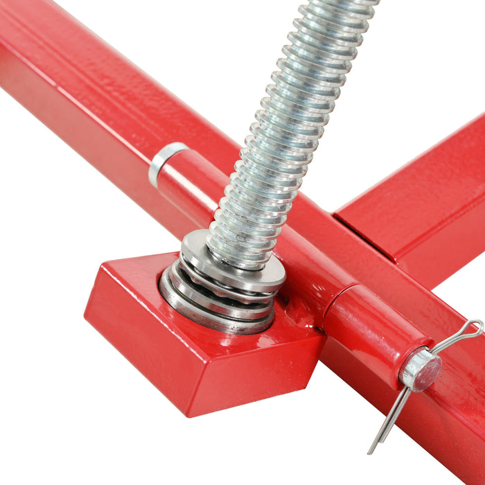 Universal Easy Lawn Mower Lift For Riding Tractors, 800 Lbs Capacity - Red